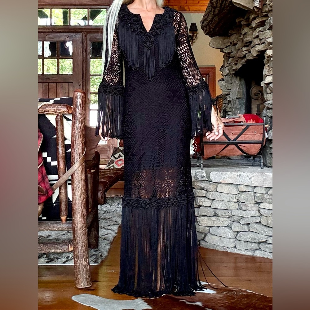 Calypso Macrame Maxi Dress - Picture 7 of 7